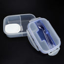 Microwave Picnic Lunch Box School Bento Food Container Storage Box with Spoon