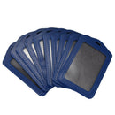 Office School Faux Leather Vertical Name Card ID Badge Holder Pouch 10 Pcs Z6N4