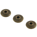 70 Bronze Tone Saucer Spacer Beads 8x4mm I2K8
