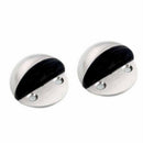 2* 43mm Floor-mounted Door Stops Stainless steel Satin Half Moon Doors Stoppers