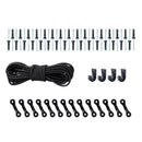 Kayak Deck Rigging Kit: 8 Meters Nylon Elastic Bungee Cord + 4pcs J Hooks +