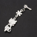 3.5mm Jack Cat Crystal Dust Plug Pink P9I2