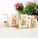 Wooden Sandglass Desktop Organizer Office Decor Pen Pencil Storage.! Holder H9U5