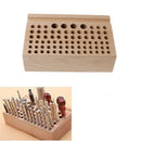 1X(76 Holes Craftool Wood Tool Stamp Stand Beech Rack Leather Holder Diy Cr
