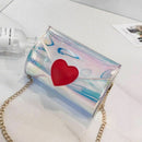 Women'S Chain Shoulder Strap Purse Bag Crossbody Handbag Transparent Clear R9A6