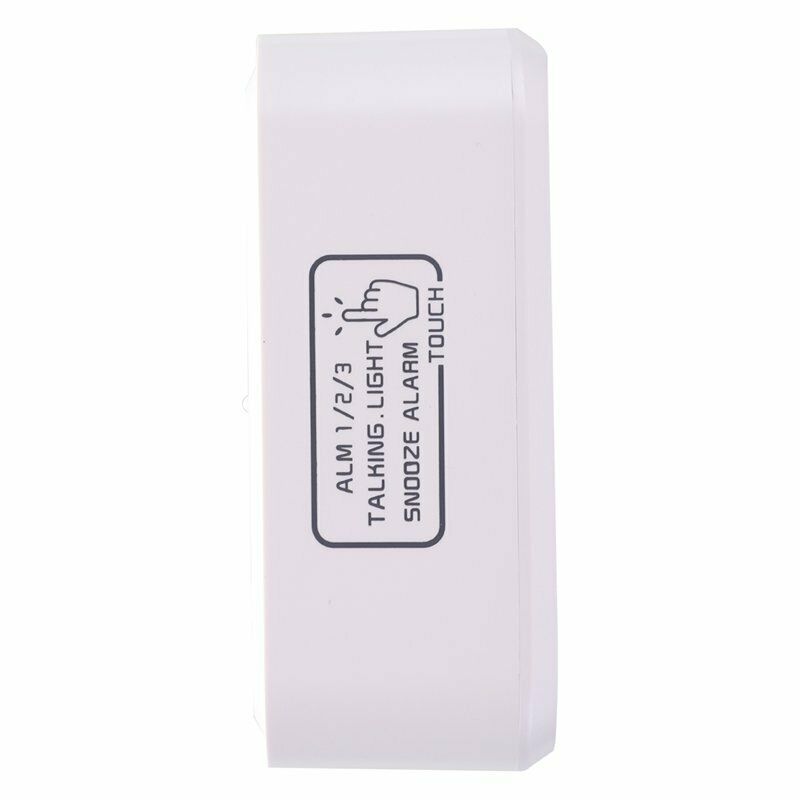 Digital Alarm Clock,Talking Clock with 3 Alarms 7 Sounds Optional Weekday A L2Q1