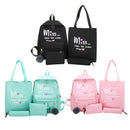 4Pcs/Set Women School Backpacks Schoolbag for Teenagers Girls Student Book  V7F5