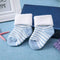 Winter Warm Thicken Cotton Baby Girls Boys Stripe Side Terry Socks(Blue/S)