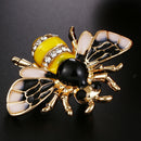 Crystals Enamel Bumble Bee Insect Animal Pin Badge Corsage Brooch Jewelry
