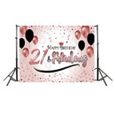 21st Birthday Backdrop Wall Decor Photo Studio Photography Background Cloth A
