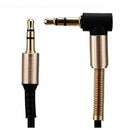 3.5mm Jack Elbow Male to Male Stereo Headphone Car Aux Audio Extension Cabl