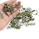 1Set Mixed Leaves Flowers Charm Pendant DIY Jewelry Making Craft Findings LJ