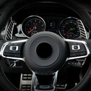 2PCS Carbon Fiber Steering Wheel Shift Pad Cover Trim Fit for Golf 6 2008-2