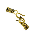 30 Sets S Hook Jewelry Clasp With Leather Cord End Caps For Jewelry Making