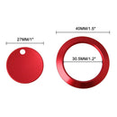 Red Metal Engine Start Stop Button Cover + Ring for Ford F150 F-150 Mondeo