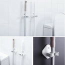 Adhesive Wall Mounted Mop Holder Broom Hanger Clip Hook Bathroom Organizer OZ
