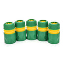 5Pcs 34Mm 1/2 Inch Hose Pipe Fitting Set Quick Yellow Water Connector Adapt