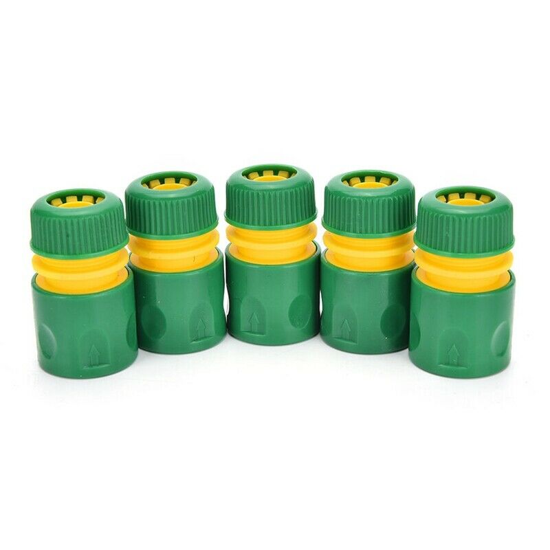 5Pcs 34Mm 1/2 Inch Hose Pipe Fitting Set Quick Yellow Water Connector Adapt