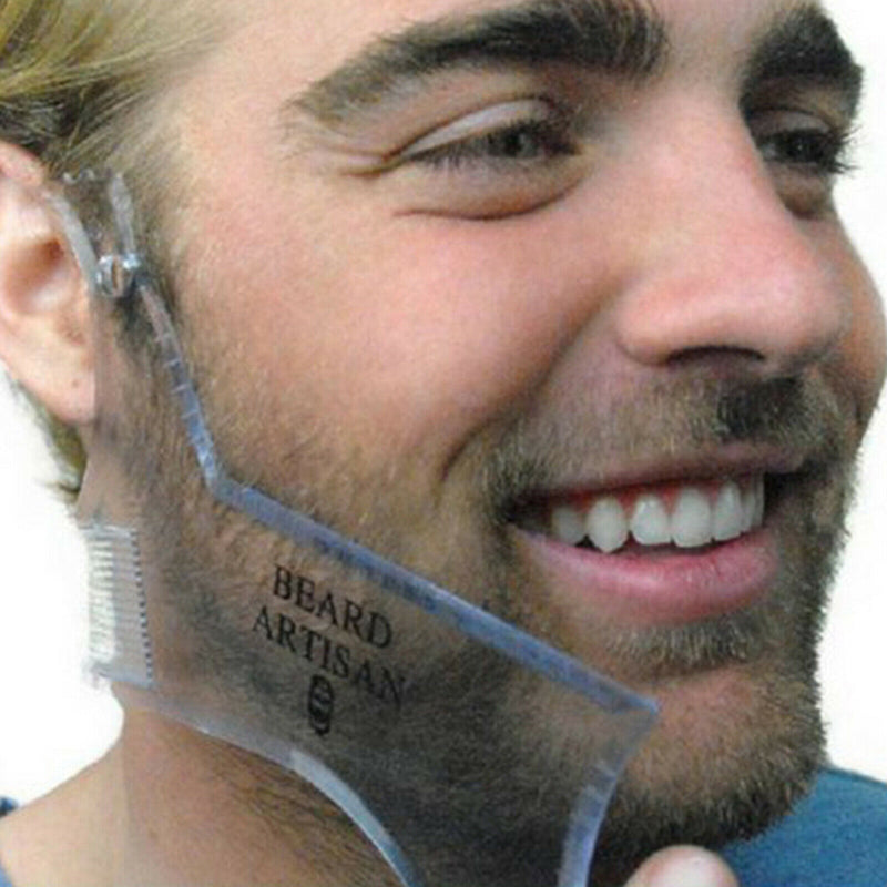 5 in 1 Mustache Beard Shaping Tool Template Comb Guide Kit EASY TO USE