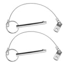 2pcs Quick Release Pins 8mm 5/16inch Dia with Lanyard Replacement for Marine