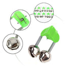 10Pcs Fishing Float Rod Bells Bells Alarm Ring Fishing Bite Rod Clip Green  C3E7