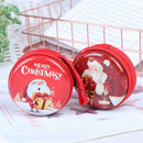 Xmas Christmas Candy Tin Box Candy Jar Iron Boxes Storage Coin Headphones Ca- 3C