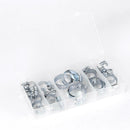 26pcs Stainless Steel Drive Hose Clamp Adjustable Fuel Pipe Worm Gear Clip