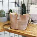 Woman Bag Fashion Open Weaving Solid Color Messenger Handbag Shoulder Women