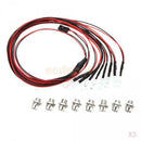 3x RC Car Accessories 8 Led White Color Red Color lights for 1/10 RC Hobby Car