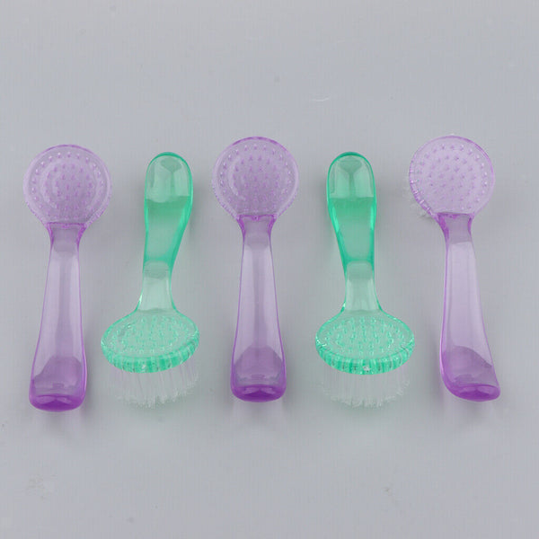 5Pcs Nail Art Dust Cleaning Brushes Manicure Pedicure Nails Washing Brush