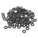 100 pcs 7mm x 3mm x 2mm Black Rubber Clasp Washer Gasket Ring L6S8