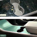 3Pc Car Center Console Protective Film Transparent Film Stickers for Tesla  S2V9
