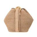 Women Handmade Straw Woven Shoulder Bags Beach Messenger Handbags (Brown)