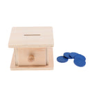 Montessori Coin Box Set w/ 5 Cions Kids Early Developing Movement Training