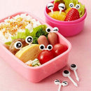 10PCs Plastic Fruit Toothpick Lovely Eye Cartoon Forks Decorative Tableware MO