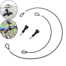 30cm Safety Stainless Steel Lanyard Tether + Screw for  HERO5 4Session 3c