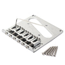 Metal Electric Guitar Saddle Bridge Tailpiece Plate - Chrome