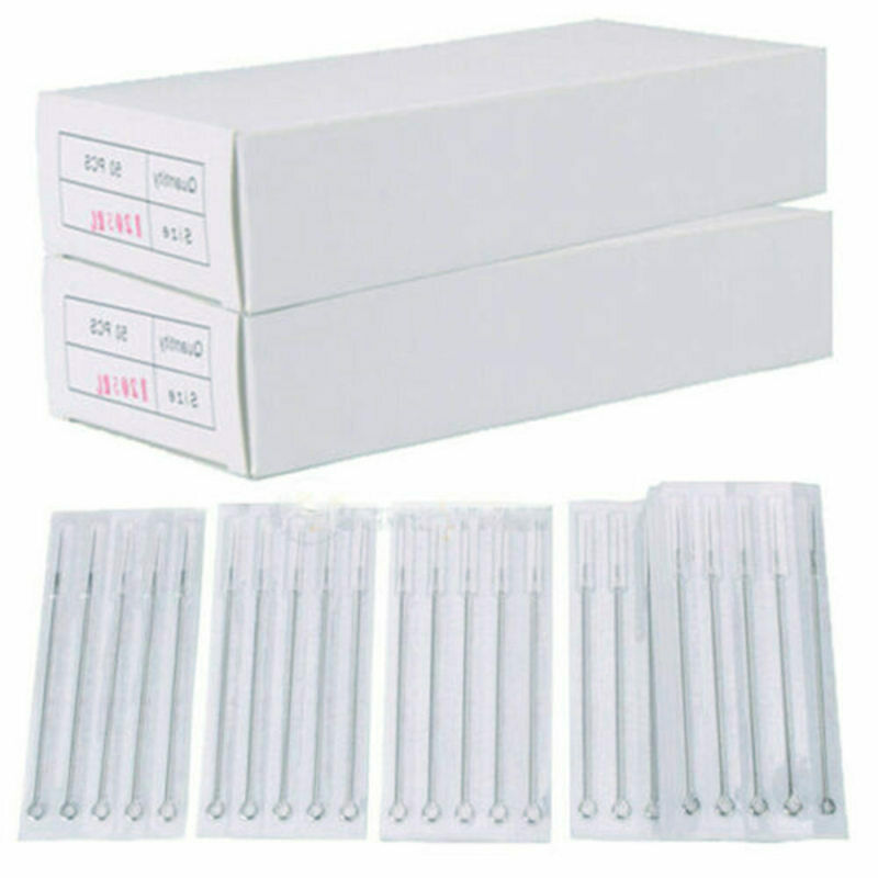 100X Sterile Disposable Tattoo Needles Body Art Mix Sizes 5/7/9 RL RS M1 VFG