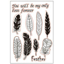 Feather Silicone Clear Transparent Stamp Seal Scrapbooking Po Album_Craft* Y8J9