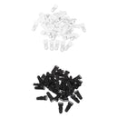 100pcs Womens Plastic Garter Belt Clips Hooks Suspender Clips Black & White