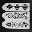 3pcs/Lot Plastic Cake Stencil Cake Decoration Sugar Sieve Cake Mold Stencil