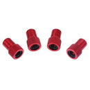 4pcs Presta to Shrader Bicycle Road Bike Valve Adapters Converters (Red)