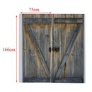 eyelet ring top readymade Z Wood Door Curtain 2 panels blackout window drape
