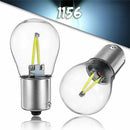 2x 1156 BA15S P21W COB White LED Turn Signal Reverse Light Lamp Bulbs DC 12V J7