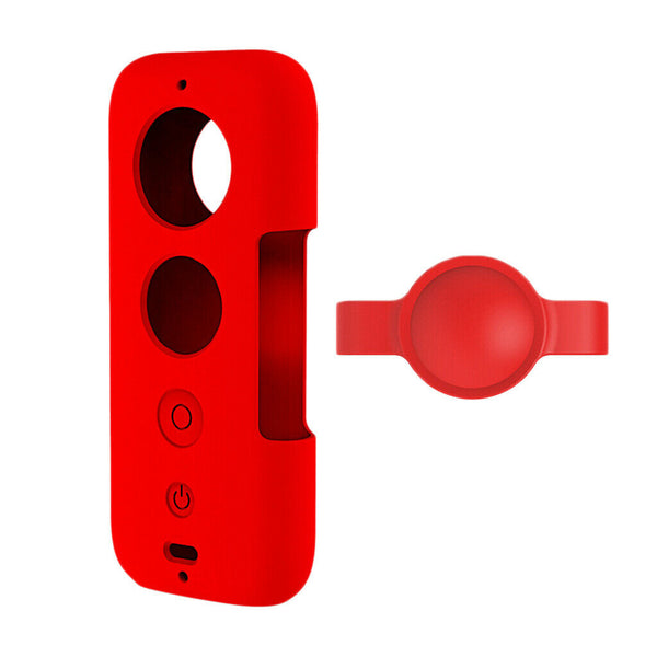 New Silicone Case Protector w/ Lens Protective Case for Insta360 One X Red