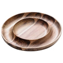 Double Layer Snacks Candy Wooden Plate Nut Dried Fruit Snack Fruit Dish Sto