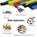 328Pcs Mixed Color Heat Shrink Tubing 8 Sizes Wire Cable Insulation Sleeve Kit