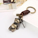 Keychain Leather Alloy + Leather GOGOU PK-K72 Bear 11 * 3 * 2.5 cm 41 g Cin