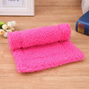 Plush Pet Hamster Cushion Mat Squirrel Blanket Guinea Pig Bed Pad(Rose Red)