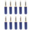 10 Pcs Male to Jack 3.5mm 1/8" Mini Audio Plug Male Stereo Adaptor DIY Soldering